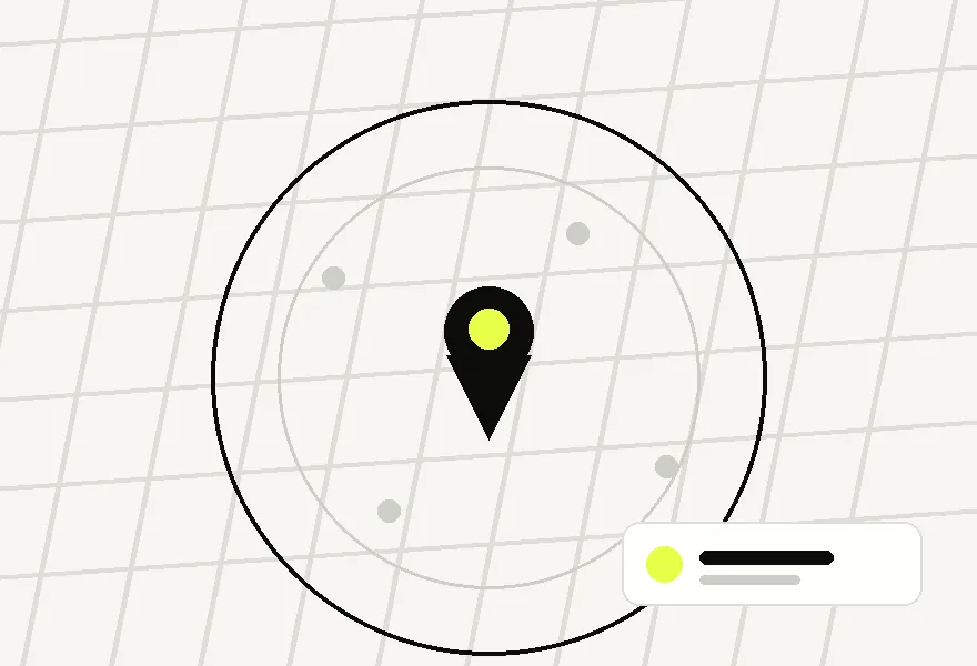A service area map with suburb-level targeting